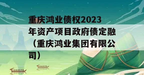 重庆鸿业债权2023年资产项目政府债定融（重庆鸿业集团有限公司）